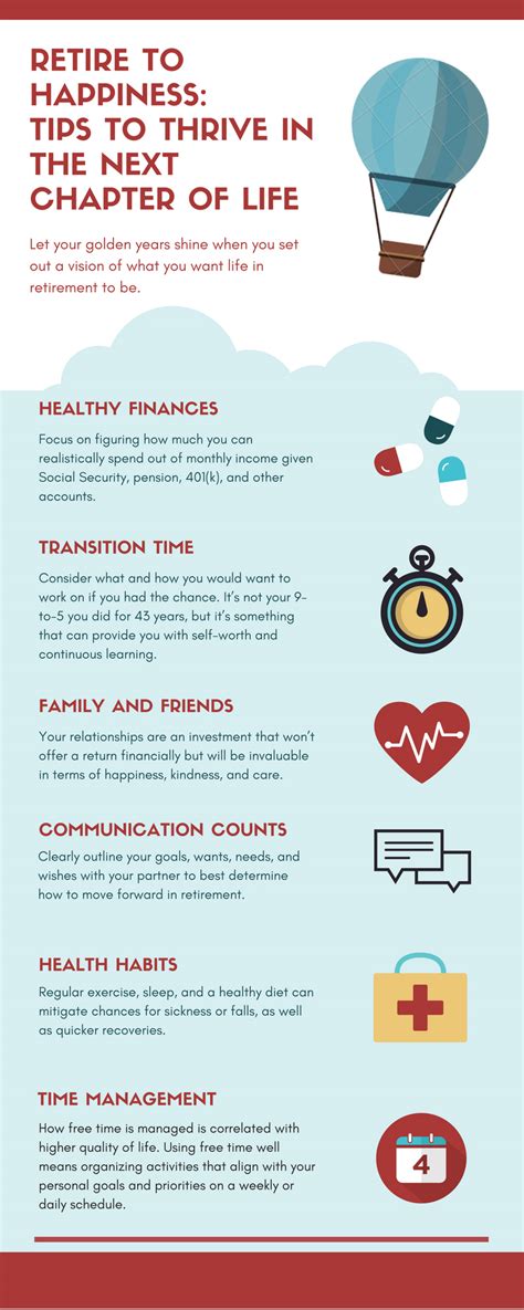Infographic Retire To Happiness Tips To Thrive In The Next Chapter