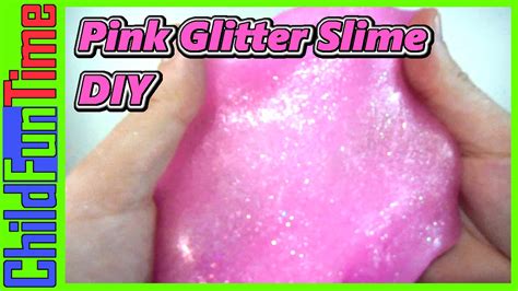 Easy Pink Glitter Slime Tutorial Diy Gak Borax And Glue Youtube