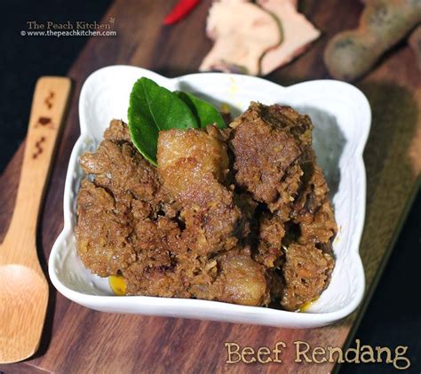Beef Rendang Spicy Beef Stew With Coconut The Peach Kitchen