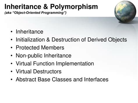 Ppt Inheritance And Polymorphism Aka Object Oriented