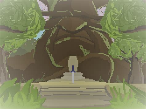 Part 3 Of My Botw Pixel Art The Great Deku Tree And The Master Sword