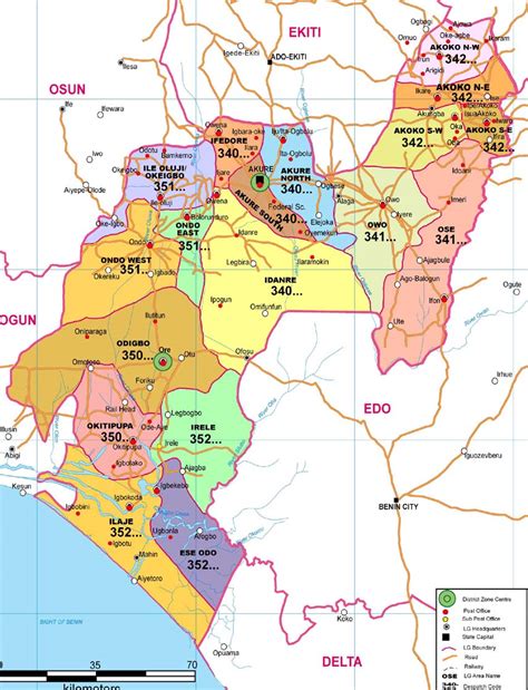The postal code for nigeria is 110001 or 23401 or 00176. Ondo State Zip Code Map