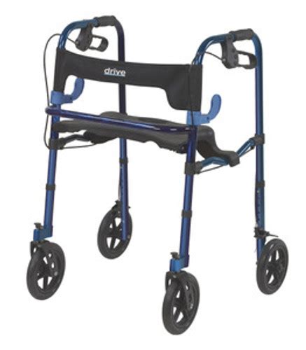 Drive Clever Lite Ls Adult Walker With Seat And Push Down