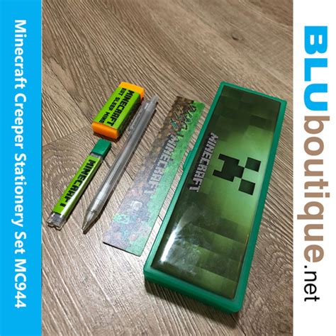 Qoo10 Minecraft Pencil Box Free Eraser Ruler Mechanical Pencil 1