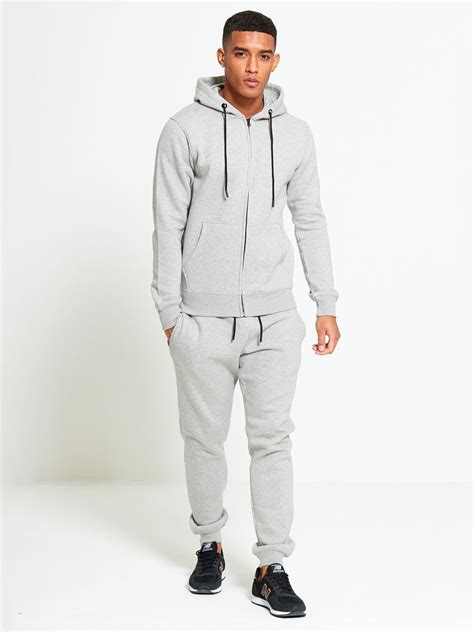 The Mens Anax Fitmess Slim Fit Tracksuit Set In Grey Is One Of Our