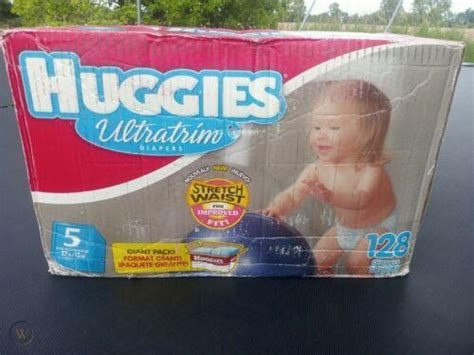 Extremely Rare Box Vintage Diapers 1992 2002 Huggies Ultratrim Size 5