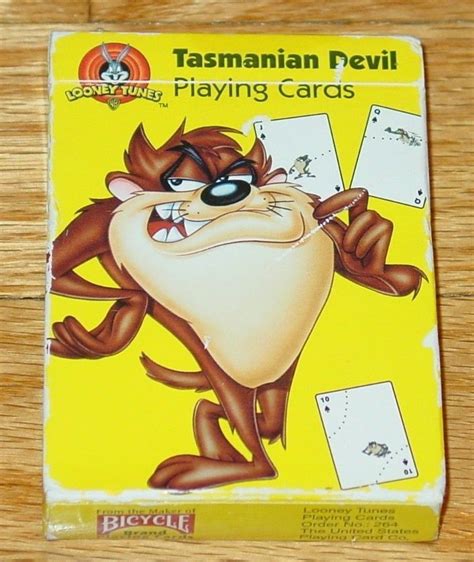 Tasmanian devil baby looney tunes vinyl decal sticker 5. TASMANIAN DEVIL PLAYING CARDS 1999 BICYCLE LOONEY TUNES ...