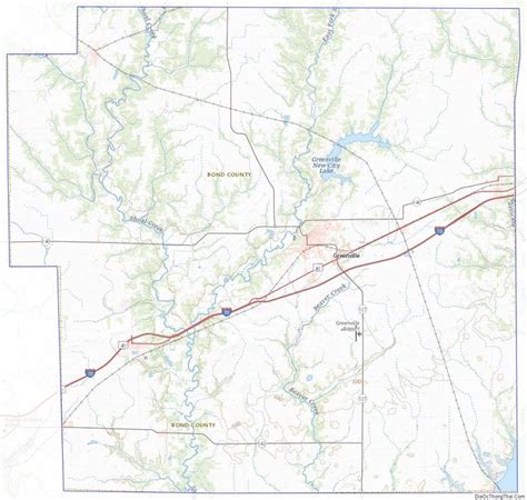 Topographic Map Of Bond County Illinois Map Topographic Map Illinois