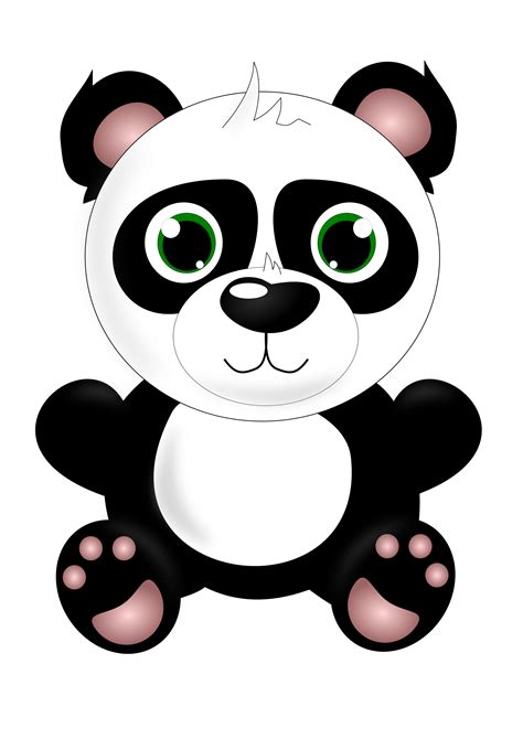 Cute Panda Drawing Png