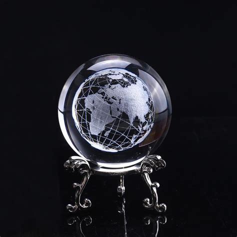 Globe Map 3d Crystal Earth Ball Laser Engraved Crystal Ball 3d