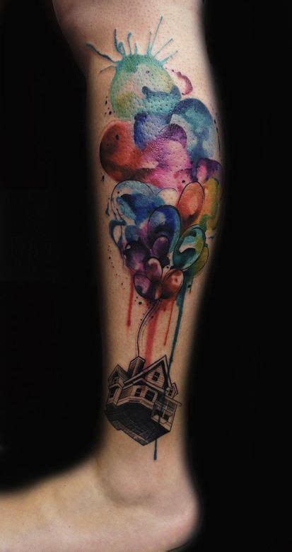 Watercolor Disney Balloon Tattoo Viraltattoo