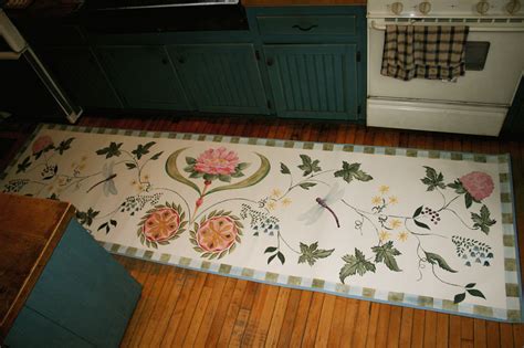 Create This Canvas Painted Floorcloth Using Stencils Diy