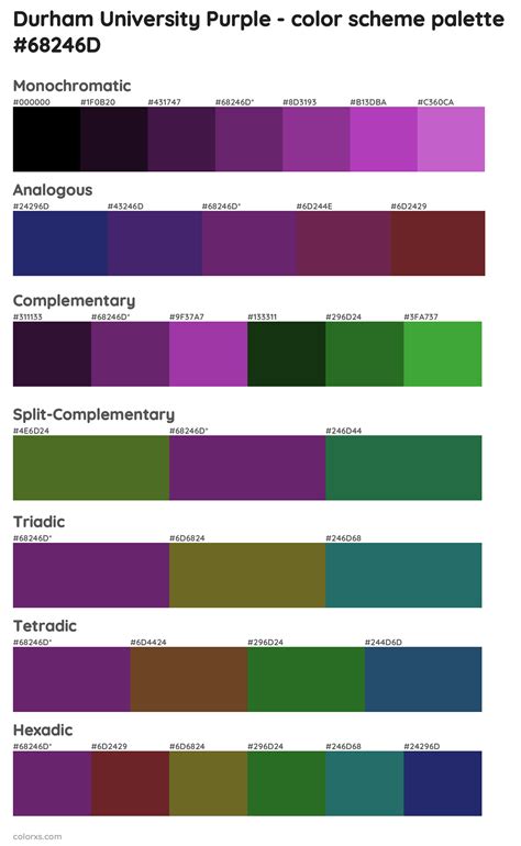 Durham University Purple Color Palettes And Color Scheme Combinations