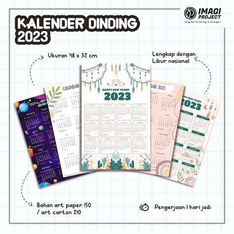 Jual Kalender 2024 A3 Kalender Poster Dinding Aesthetic Lucu Shopee