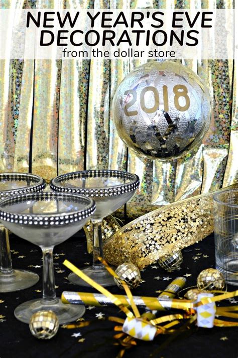 This winter, branch out and try something new! DOLLAR STORE NEW YEAR'S EVE DECORATIONS - Mad in Crafts