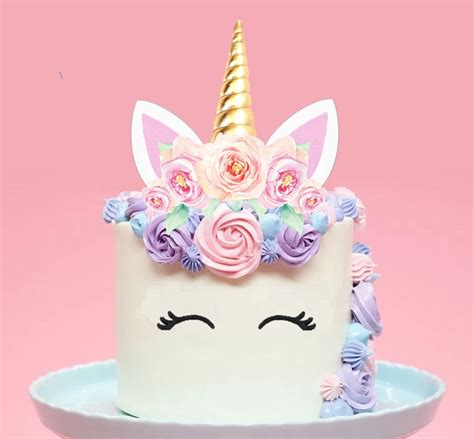 Unicorn Theme Edible Image Cake Topper Cake Toppers Craft Supplies