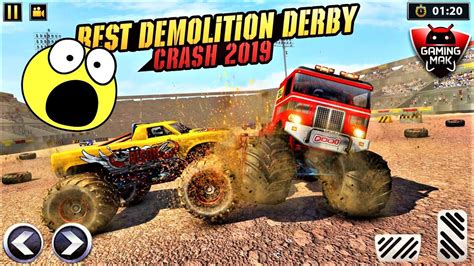 Real Monster Truck Demolition Derby Crash Stunts Terrific Fight