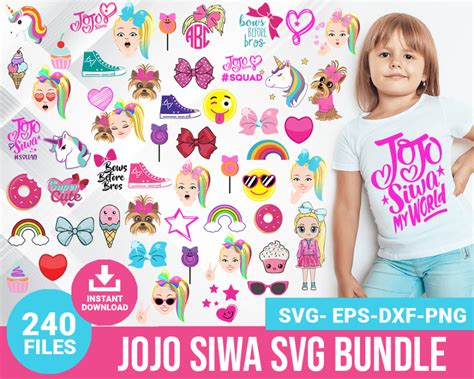 Jojo Siwa Bundle SVG SvgForCrafters Free Premium SVG Cut Files