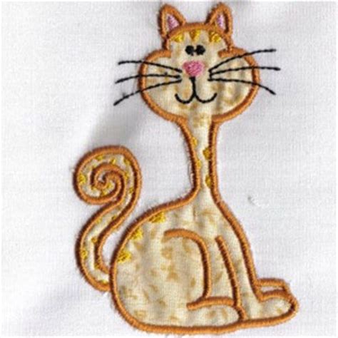 Applique Cat Embroidery Design Annthegran Cat Embroidery Machine