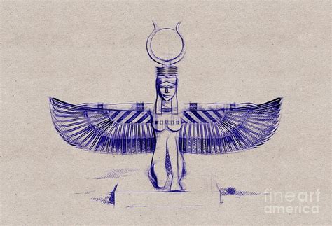 isis goddess of egypt digital art by esoterica art agency pixels merch