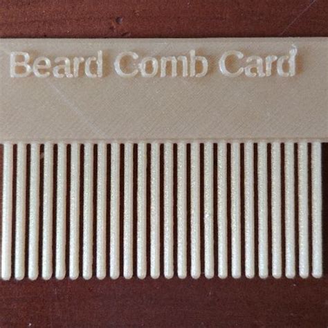 Download Free Stl Files Beard Comb Card ・ Cults