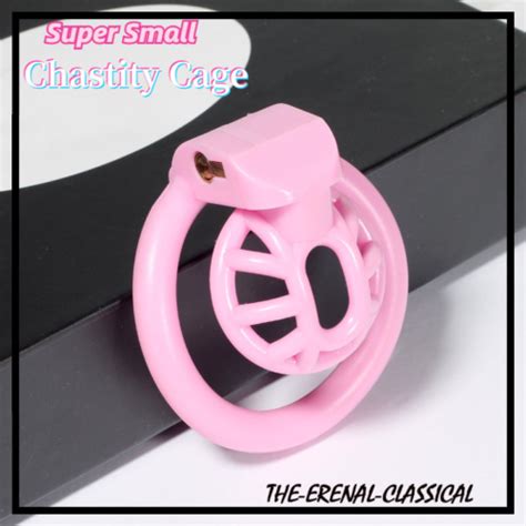 Super Small Sissy Chastity Cage Male Device With Ring Innie Micro Stub