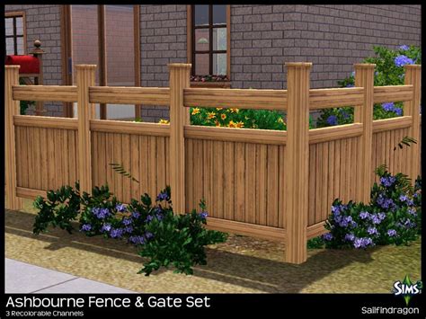 Modthesims Ashbourne Fence And Gate Set Sims Sims 4 Build Sims 4