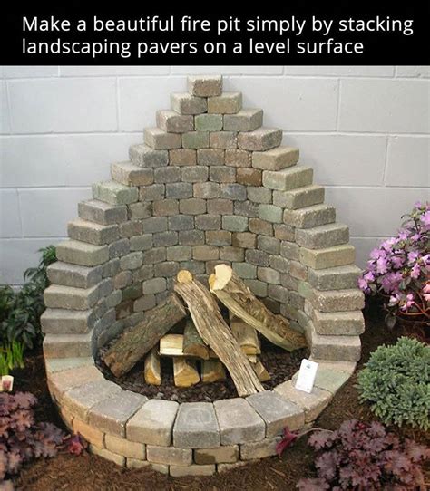 Stack Pavers To Make A Firepitthese Are Awesome Diy Garden And Yard