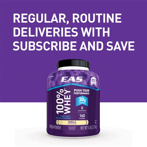 Eas 100 Pure Whey Protein Powder Vanilla 30 G Of Protein 5 Lb Canister