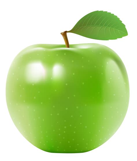 Green Apple With Leaf Png Transparent Image Download Size 1115x1312px