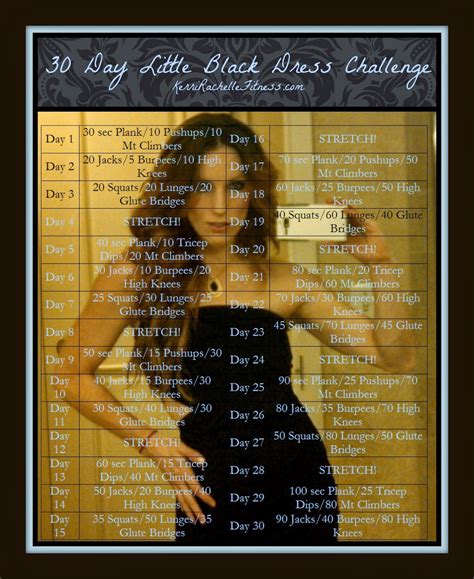 Kerri Rachelle Fitness 30 Day Little Black Dress Challenge