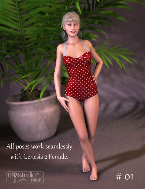 Classic Pin Up Standing Poses For Victoria 6 Daz 3d