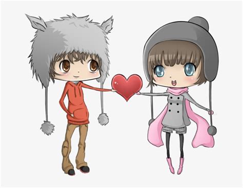 Anime Love Png Kawaii Dibujos Anime De Amor Png Image Transparent