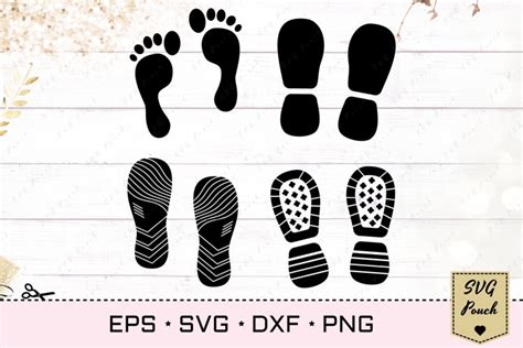 Footprints Svg And Shoe Prints Svg Set