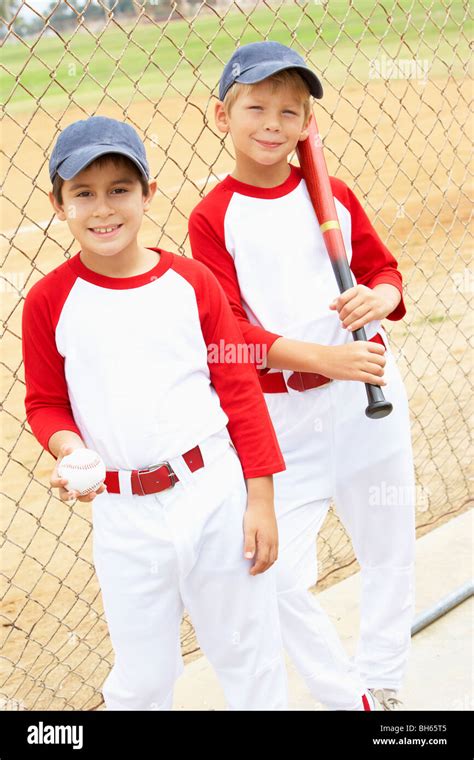 Young Boys Playing Baseball Stock Photo Alamy