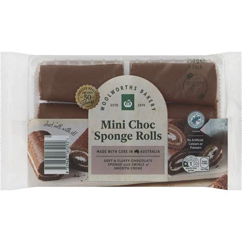 Woolworths Mini Choc Sponge Rolls Pack Woolworths