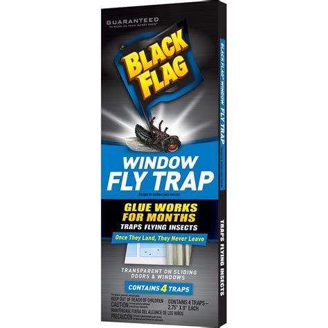 Black Flag Window Fly Trap 4 Pack Hg 11018 The Home Depot