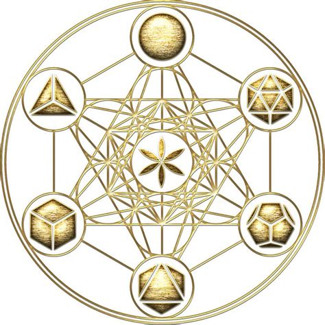 Platonic Solids Metatrons Cube Flower Of Life Sticker By Anne