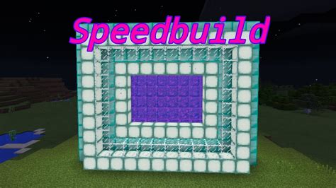 Minecraft Speedbuild Diamond Portal Youtube