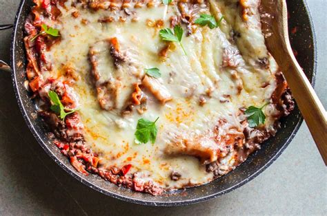 Spicy Skillet Lasagna With A Rose Sauce Lisa G Cooks