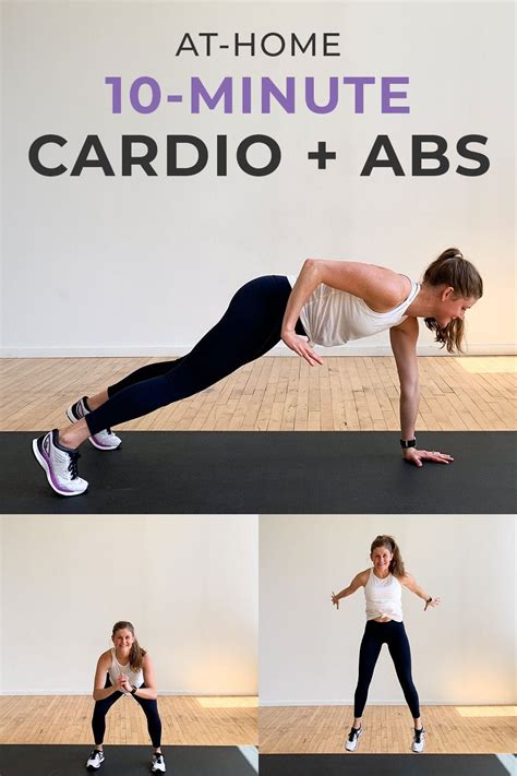 10 Minute Cardio And Abs Workout Nourish Move Love Abs And Cardio