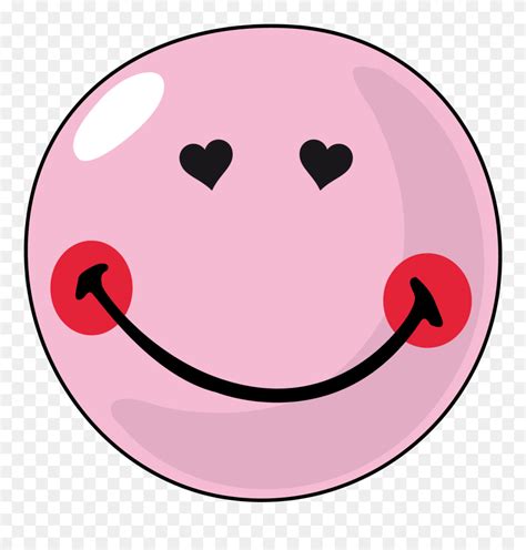 Love Face Smiley Clipart รูป หน้า ยิ้ม ชมพู Png