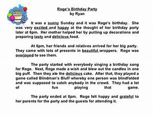 essay my birthday party celebration