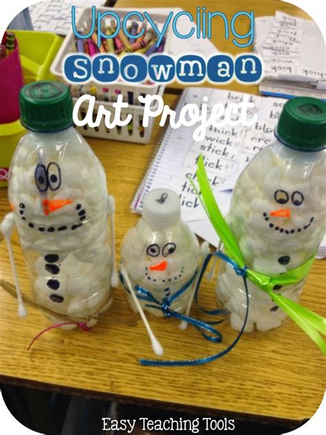 Water Bottle Snowman Craft Easy Teaching Tools
