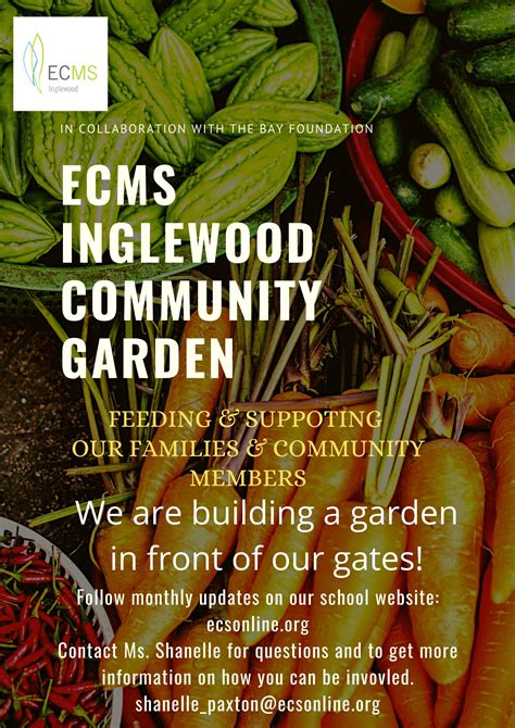 Ecs Inglewood Shares Community Garden Update Environmental Charter