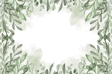 Free Vector Hand Painted Watercolor Leaf Greenery Background