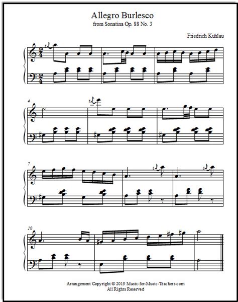 Free Printable Easy Classical Piano Sheet Music