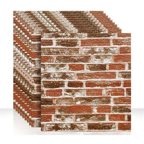 Buy 3d Wall Panels Brick Effect 3d Brick Wallpaper Diy Self Adhesive