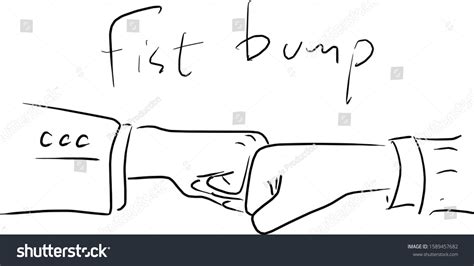 Fist Bump Businessman Vector Illustration Sketch Stock Vector Royalty