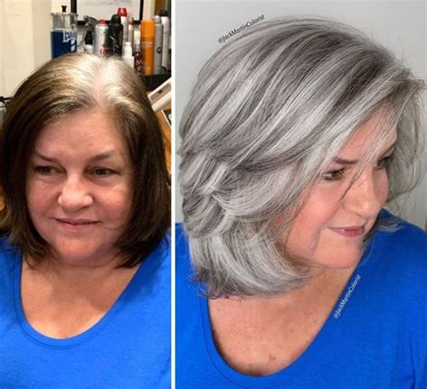 Women That Embraced Their Grey Roots And Look Stunning Natural Gray Hair Grey Hair